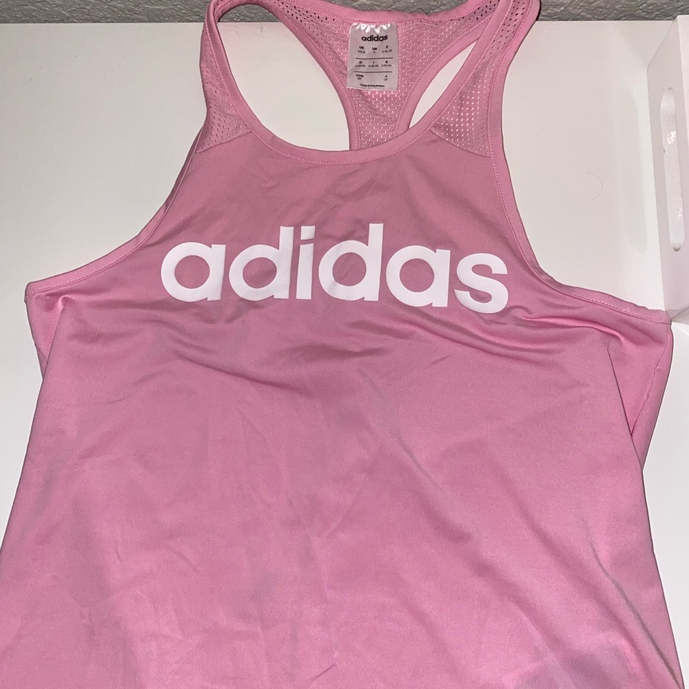 Adidas workout tank top, Pink, Size S
